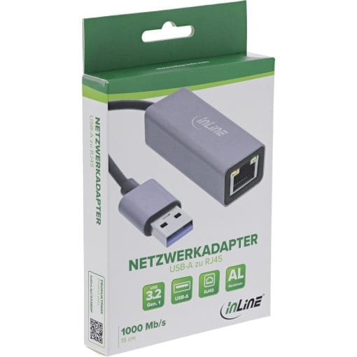 InLine® USB 3.2 Netzwerkadapter Kabel, USB-A zu RJ45 Gigabit Netzwerk – Bild 4