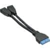 InLine® USB 2.0 Flachkabel Verlängerung, A Stecker / Buchse, schwarz, Kontakte gold, 3m