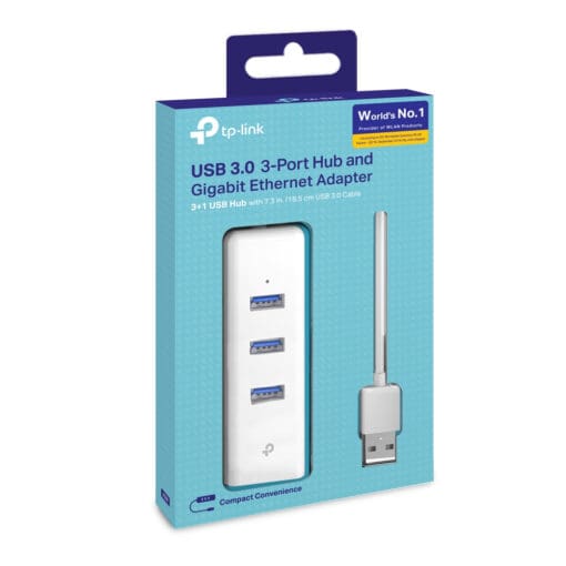 TP-Link UE330 USB 3.0 Gigabit Ethernet Adapter mit USB Hub – Bild 4