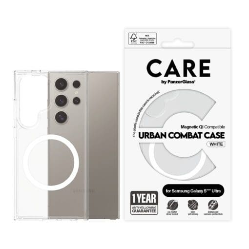 CARE Flagship Case Clear w. white QI Galaxy S25 Ultra – Bild 2