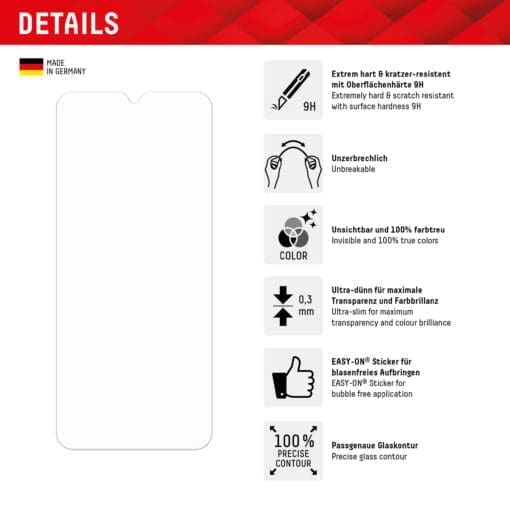 DISPLEX Panzerfolie Xiaomi Redmi 12C – Bild 2