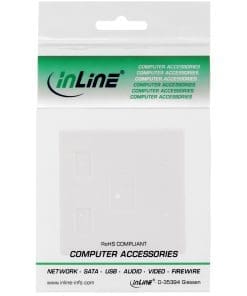 InLine® Anschlussdose Aufputz für 2x Keystone RJ45 Buchse, weiß