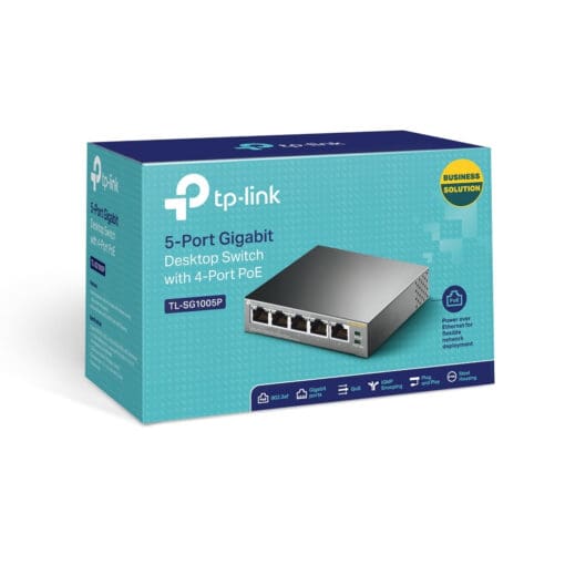 TP-Link TL-SG1005P 5-Port Gigabit Desktop Switch 4x PoE – Bild 5