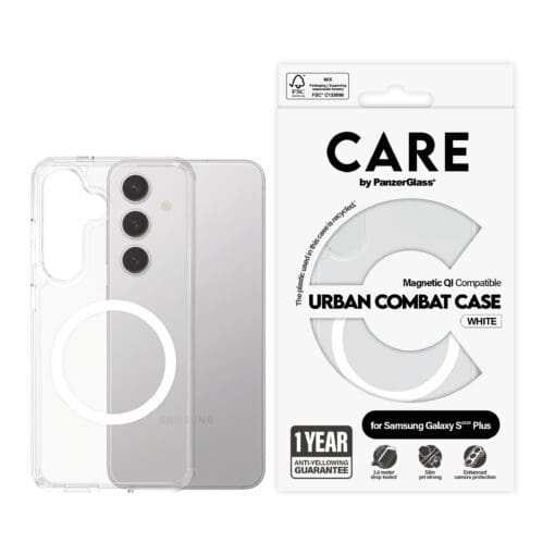 CARE Flagship Case Clear w. white QI Galaxy S25 Plus – Bild 2