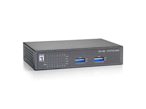 LevelOne 16-Port Fast Ethernet PoE Switch, 90W