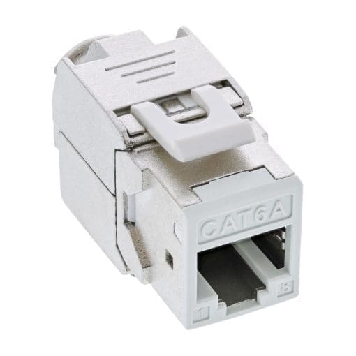 8er Pack InLine® Keystone RJ45 Buchse, geschirmt, Cat.6A, weiß