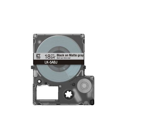 EPSON 18mm Grau Schwarz LK5ABJ Schriftband matt 8m – Bild 3