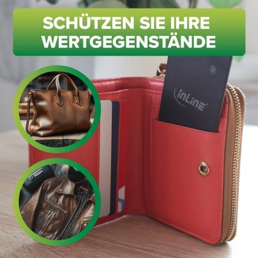 InLine® Wallet Finder, smarte Karte für die Geldbörse, Qi-Aufladung,100mAh, IPX5 – Bild 5