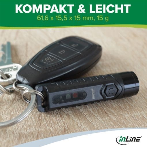 InLine® KeyFinder, smarter Schlüsselanhänger mit LED-Licht, 300mAh, IP65 – Bild 8