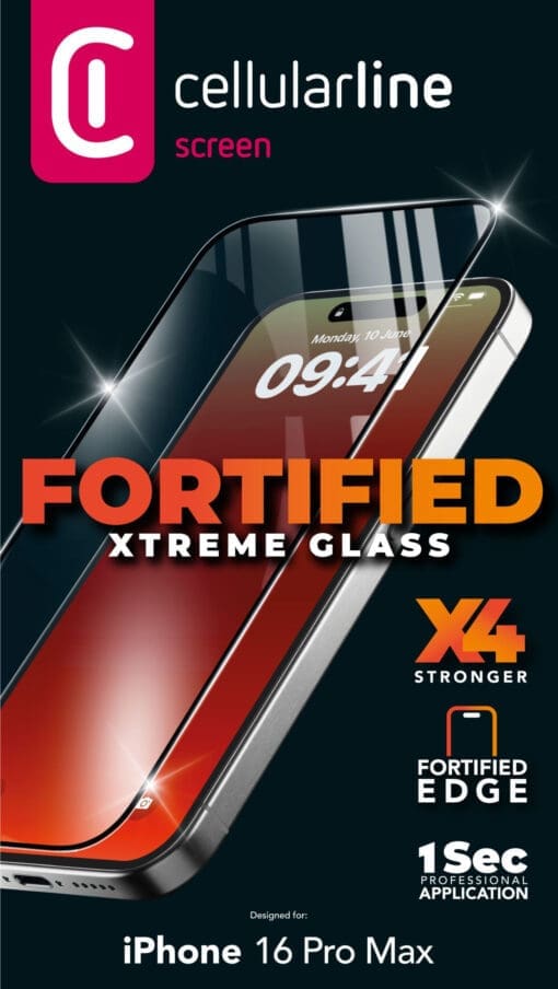 Cellularline Xtreme Glass iPhone 16 Pro Max – Bild 4