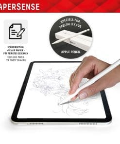 Die <strong>Tablet PaperSense Schutzfolie</strong> bietet ein authentisches Schreib- und Zeichenerlebnis mit ihrer papierähnlichen, fein aufgerauten Oberfläche. Perfekt für präzises Arbeiten und kreative Projekte, schützt sie das Display vor Kratzern und Beschädigungen, ohne die Touch-Funktionalität einzuschränken. Dank der innovativen <strong>Air Adsorption Technology</strong> ist sie leicht anzubringen und abwaschbar. Inklusive Filz-Schutzhülle für sicheren Transport.