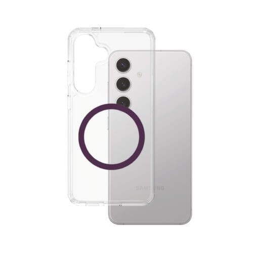 CARE Flagship Case Clear Combat w. Plum Purple QI Galaxy S25