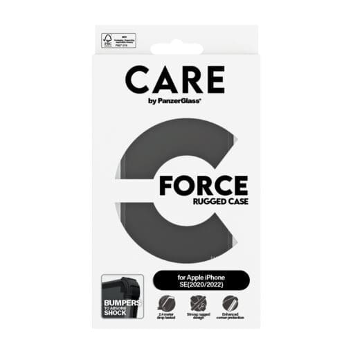 CARE Case Fashionable Black FORCE iPhone SE (2020/2022) – Bild 3