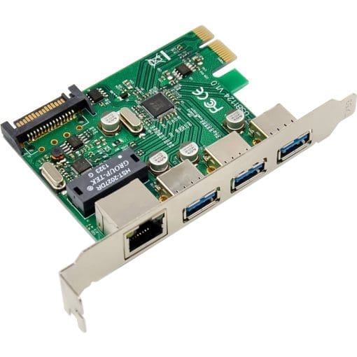 InLine® Combokarte Gigabit Netzwerk und USB 3.2 Gen.1, 1x RJ45, 3x USB-A – Bild 2