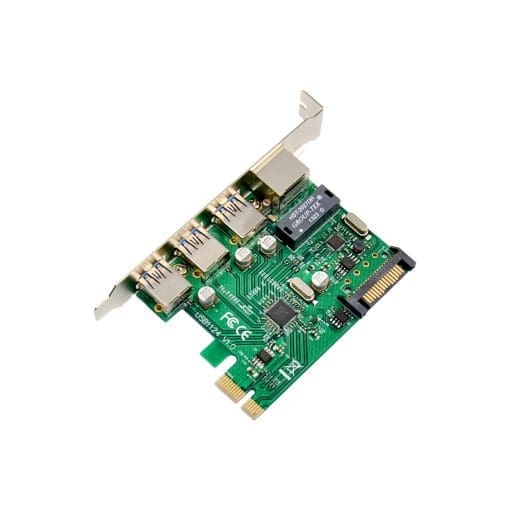 InLine® Combokarte Gigabit Netzwerk und USB 3.2 Gen.1, 1x RJ45, 3x USB-A – Bild 3