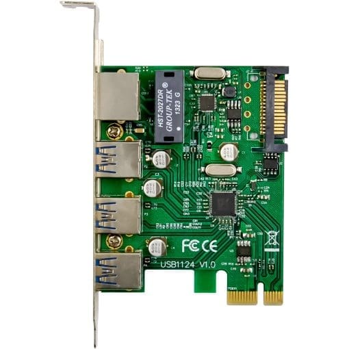 InLine® Combokarte Gigabit Netzwerk und USB 3.2 Gen.1, 1x RJ45, 3x USB-A – Bild 7