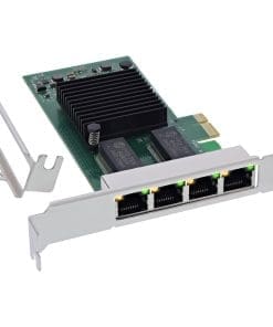 InLine® Quad Gigabit Netzwerkkarte, 4x RJ45 1 Gb/s, PCIe x1