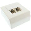 InLine® Cat.5e Anschlussdose, AP/UP 2x RJ45 Buchse, RAL 9010, weiß