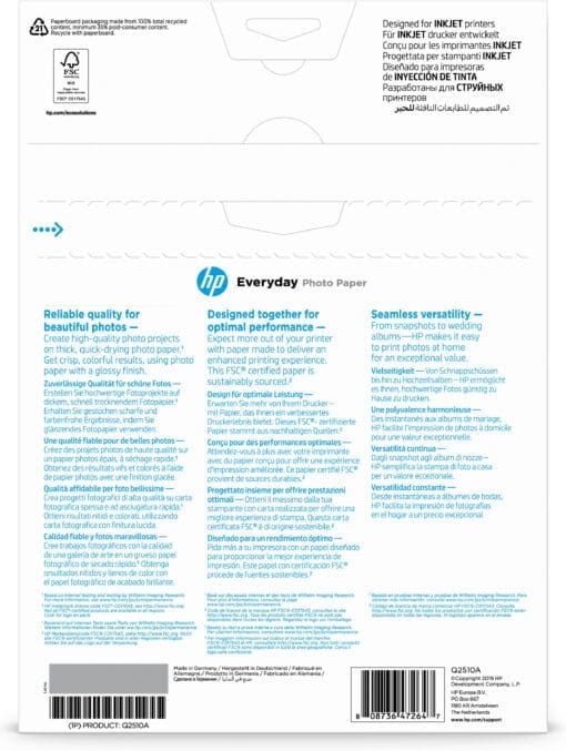 HP Everyday-Fotopapier, glänzend - 100 Blatt/A4/210 x 297 mm – Bild 3