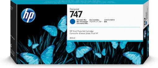 HP 747 Chromatisches Blau DesignJet Tintenpatrone, 300 ml – Bild 2