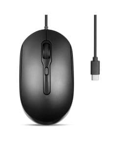 Perixx PERIMICE-222CB, Maus, optisch, 4 Tasten, Silent, USB-C, schwarz