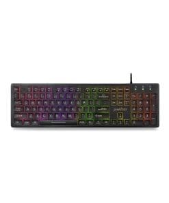 Perixx PERIBOARD-317RGB, US, beleuchtete Tastatur, kabelgebunden, schwarz
