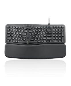 Perixx PERIBOARD-536 B US Ergonomische USB-Tastatur, kompakt, schwarz
