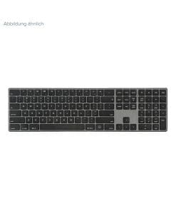 Perixx PERIBOARD-817 DE Kabellose Dual-Mode-Tastatur aus Aluminium, Vollformat