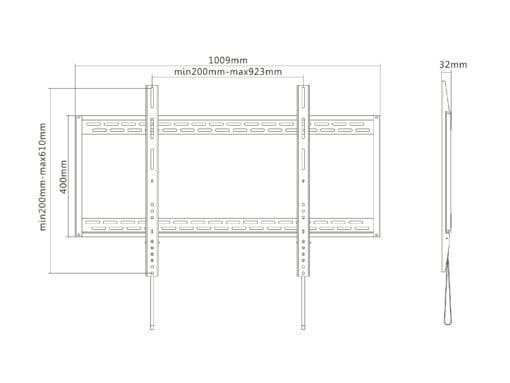 equip 60"-100" Curved-TV-Wandhalter – Bild 7