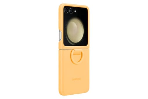 Samsung Silicone Case with Ring für Galaxy Flip5, Apricot – Bild 2