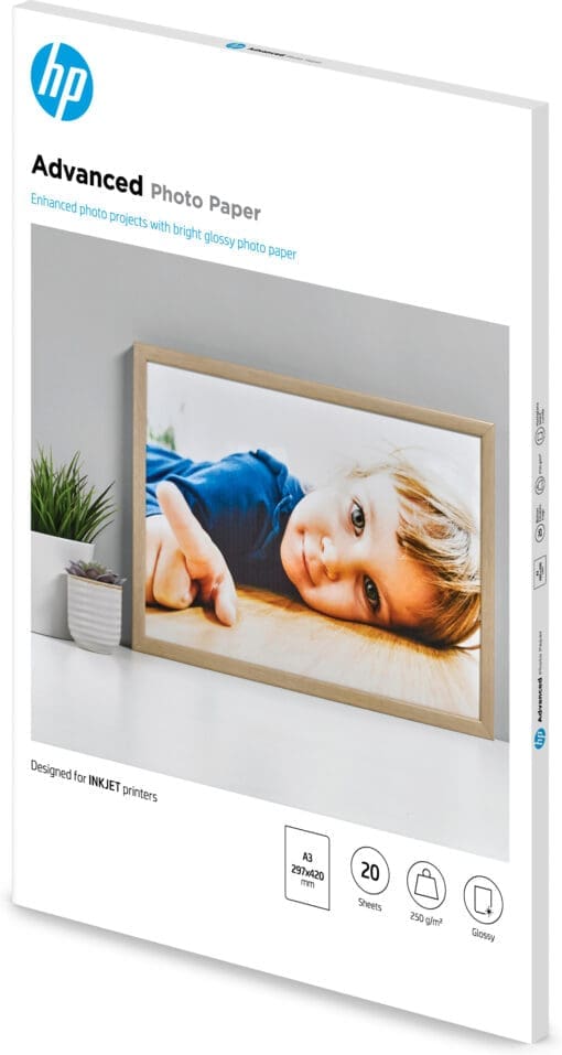 HP Advanced Fotopapier, glänzend - 20 Blatt/A3/297 x 420 mm – Bild 2