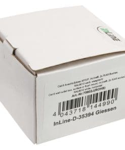 InLine® Cat.6 Anschlussdose, AP/UP 2x RJ45 Buchse, RAL9010, weiß, waagrecht