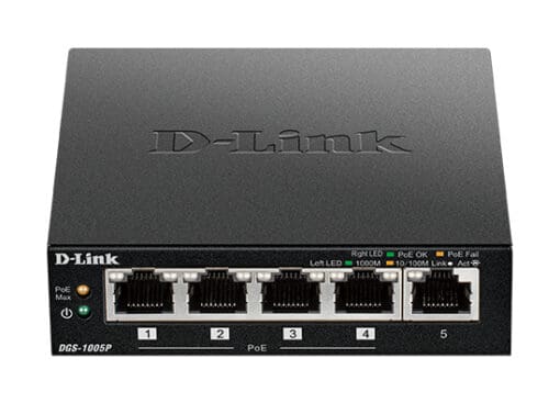 D-Link DGS-1005P 5-Port Desktop Gigabit PoE+ Switch – Bild 3