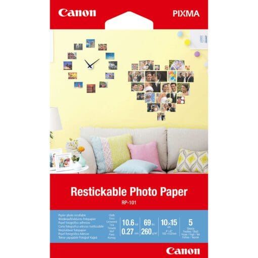 Canon Fotopapier 10x15cm 5Blatt   weiss RP101 260gr matt