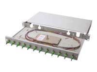 Spleißbox, 1U, Equipped 24x E2000 Simplex, M25 Schraube