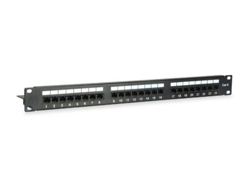 equip PatchPanel 24-Port Cat.6 19" 1HE schwarz