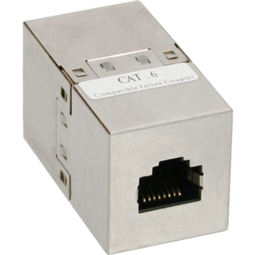 InLine® Patchkabelkupplung Cat.6, 2x RJ45 Buchse, geschirmt, silber