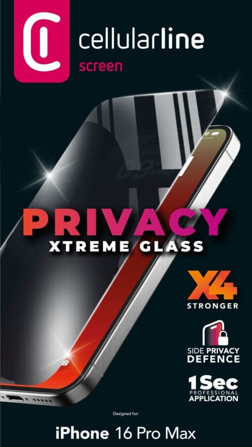 Cellularline Xtreme Glass Privacy iPhone 16 Pro Max – Bild 3