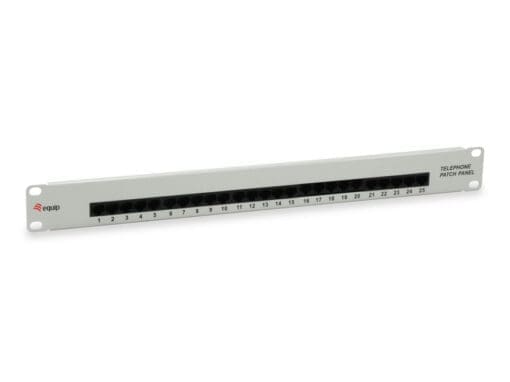 equip 25-Port Cat.3 RJ45 ISDN Patch Panel, Lichtgrau