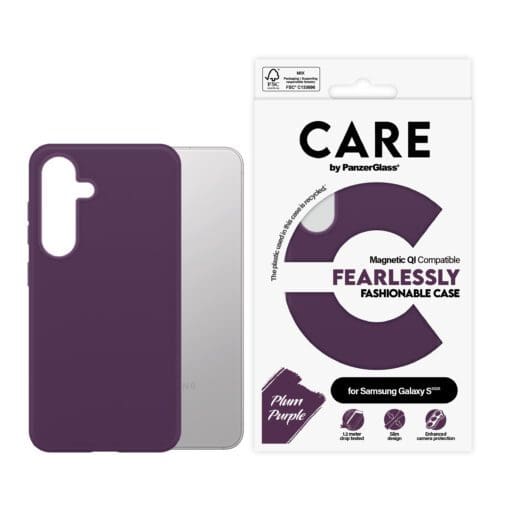 CARE Fashionable Case Plum Purple w. QI Compatible Galaxy S25 – Bild 2