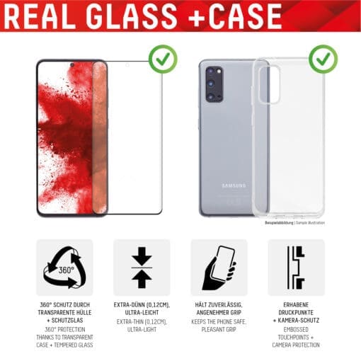 DISPLEX Panzerglas vollflächig + Case Samsung S22 Ultra – Bild 5