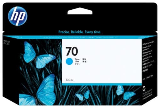 HP 70 Cyan DesignJet Druckerpatrone, 130 ml