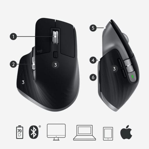 Logitech MX Master 3 Wireless Maus Graphit für Mac – Bild 6