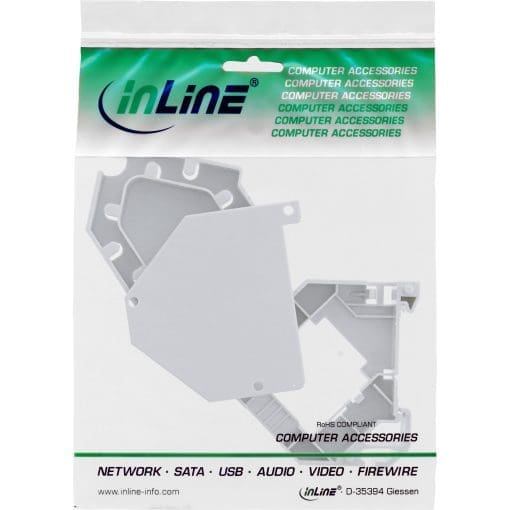 InLine® Keystone SNAP-In LWL Keystone Modulhalter, 1-fach für Hutschiene – Bild 4