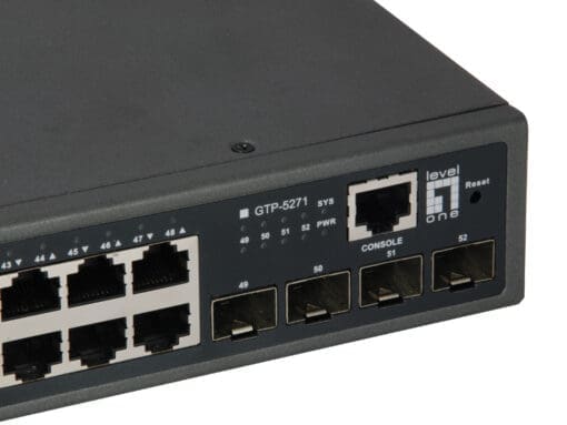 LevelOne 52Port L3 Lite Managed Gigabit PoE Switch 4x 10G SFP+ – Bild 3