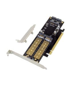 InLine® PCIe Karte x16 zu 2x M.2, 1x mSATA