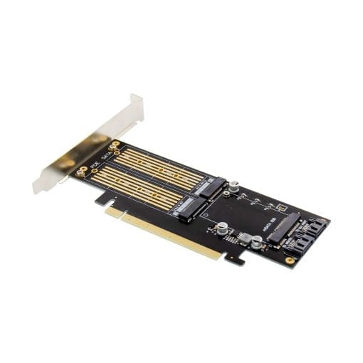 InLine® PCIe Karte x16 zu 2x M.2, 1x mSATA – Bild 3