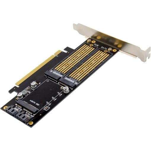 InLine® PCIe Karte x16 zu 2x M.2, 1x mSATA – Bild 4