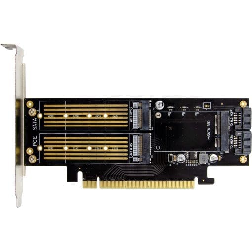 InLine® PCIe Karte x16 zu 2x M.2, 1x mSATA – Bild 5