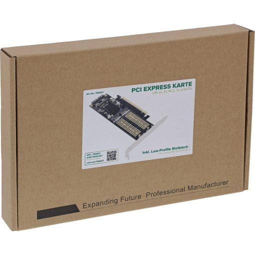 InLine® PCIe Karte x16 zu 2x M.2, 1x mSATA – Bild 8
